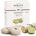 Car Diffuser Refill Set, Wilderness | Lime Grapefruit Patchouli Notes, 2 Ceramic Inserts, Fits Vent Clips, 4-Week Diffusion, Made in France