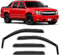 Voron Glass in-Channel Extra Durable Rain Guards for Chevrolet (Chevy) Avalanche 2007-2013, Window Deflectors, Vent Window Visors, 4 Pieces - 200266