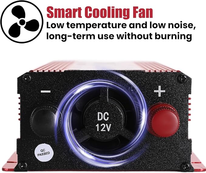 3000 Watt Power Inverter with LED Display,Dual AC Outlets,USB Port, 12V DC to 110V AC Converter Car Power Inverter for Vehicles, Car, RV, Truck, Off Grid Solar System, Outdoor Camping