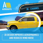 Extra Durable Window Deflectors in-Channel Window Visors Rain Guards Fit for Dodge Ram 1500 2009-2018 Crew Cab, Sun Visors, Wind Vent for Shades, Exterior Car Accessories - 4pcs. AG0029