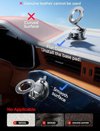 for Magsafe Car Mount, Magnetic Phone Holders for Your Car Vacuum, Phone Mount for Car Accessories for Women Men Jeep BMW, Suction Holder Kits, for iPhone 17 Pro Max 16 15 14 13 12,Carbon Fiber