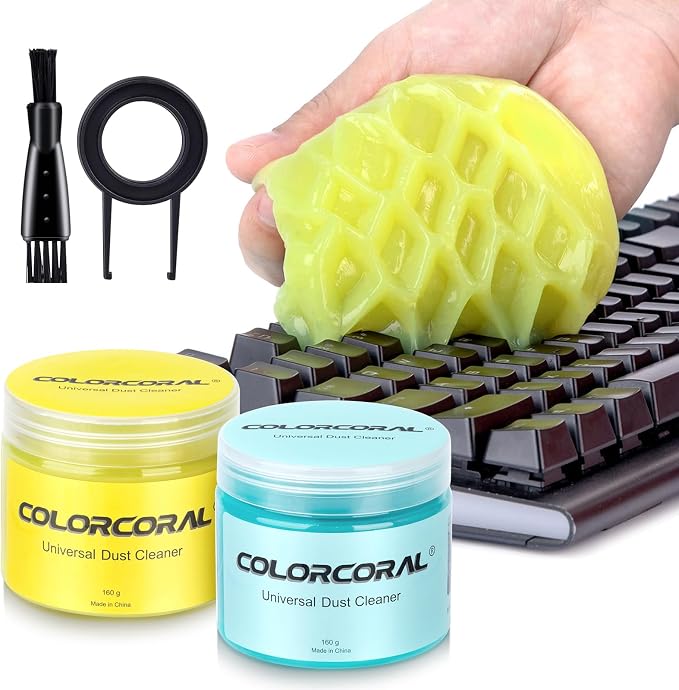 Car Cleaning Gel 2Pack Car Clean Putty, Universal Car Interior Cleaner Slime, Perfect Keyboard Cleaning Kit Supplies, Auto Detailing Tools Accessories, Dust Remover Gifts for Men Women