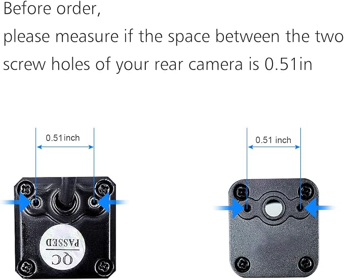 Universal Car Rear View Camera License Plate Bracket, Upgraded Full Stainless Steel Backup Camera Mount, Dash Cam Mirror Accessory, Only Installation Holder