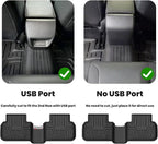 Floor Mats for Honda Civic 2022-2025 2026 Sedan Hatchback Si (Include Sport), with&w/o USB Port | for Acura Integra 2023-2026, All Weather Car Floor Liners, 1st & 2nd Row, Black