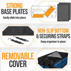 Trunk Organizer For SUV Car Organizer and Storage, Multi-Compartment Storage Bag Car Accessories for Women Men, Perfect Christmas Gifts, 1680D Oxford, Non Slip Bottom, Straps, Soft Cover (50L)