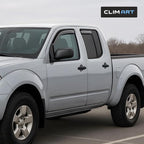 in-Channel Incredibly Durable Rain Guards for Nissan Frontier 2005-2021 Crew Cab, Original Window Deflectors, Vent Window Visors, Vent Deflector, Dark Smoke Truck Accessories, 4 pcs - 605161
