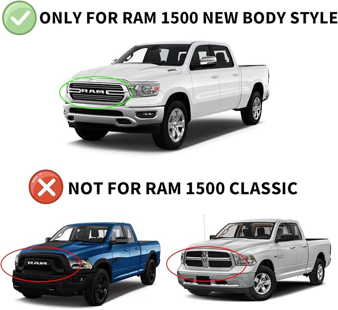 Window Visors Rain Guards for 2019-2026 Dodge Ram 1500 Crew Cab (New Body Style), Out-Channel Window Vent Wind Deflectors Visors Shades for 19-26 Ram 1500 Full-Size Cab