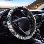 Auto Steering Wheel Cover for Women Men, Universal 15 Inch Soft Elastic Steering Wheel Wrap Anti-Slip Easy to Install Car Accessories, Southwest Aztec Blue Gray