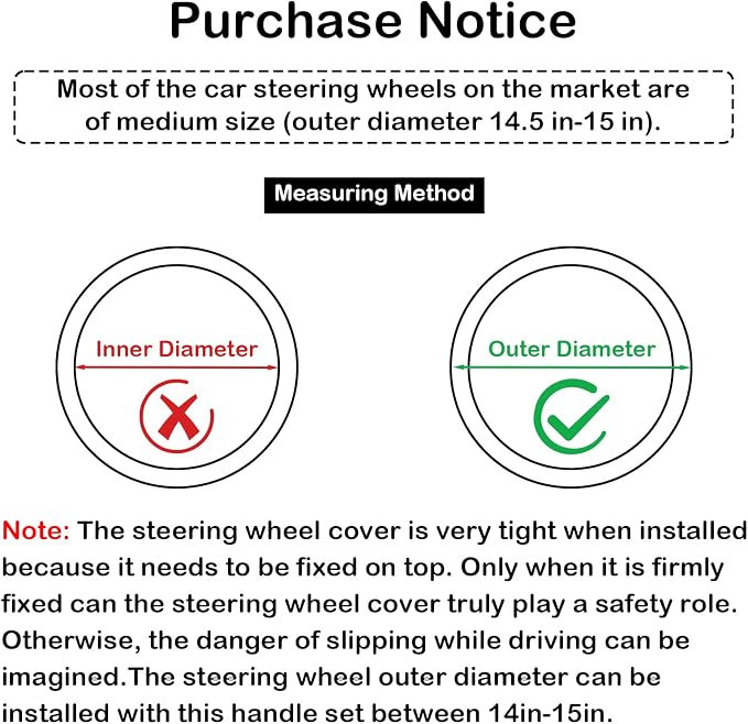 3D Massage Red Carbon Fiber Leather Steering Wheel Cover, 14.5-15 Inch Non-Slip Breathable Microfiber Car Steering Wheel Protector