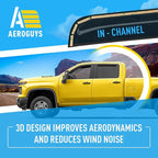 Extra Durable Window Deflectors In-Channel Visors Rain Guards Fit for Chevy Silverado/Sierra 2500HD/3500HD 2020-2026 Crew Cab, Sun Visors, Wind Vent for Shades, Exterior Car Accessories - 4pcs. AG0141