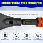 24 Inch Car Snow Scraper and Brush, Detachable Scratch Free Ice Scraper with Ergonomic Foam Grip, Universal Winter Snow Removal Tool for Car Windshield Window (Orange)
