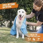 Furrocious Super Absorbent, Ultra Soft Microfiber Pet Towel for Drying & Grooming Dogs, Cats & More, Blue (25 inches x 36 inches) PCS1996 - Pet Blanket, Pet Bed Topper