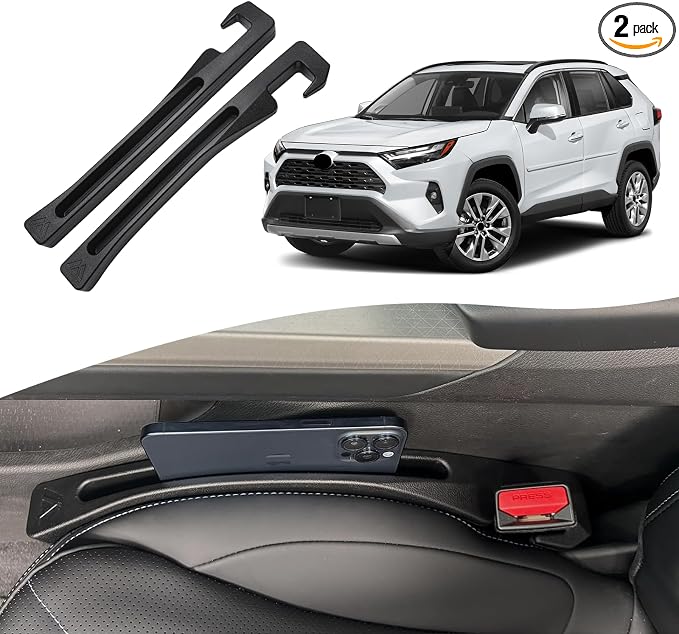 Toyota Highlander Seat Gap Filler, Car Seat Gap Filler Organizer For Highlander 2001-2026 Stop Things from Dropping Customized Interior Accessories for Toyota, Black Pack of 2