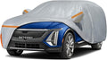 Car Cover for 2022-2026 Cadillac Lyriq, Waterproof Custom-fit All Weather Sun Rain UV Dust Snow Protection Outdoor Lyriq Full Car Cover with Door Zipper and Cotton Lining-Grey