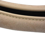 Car Steering Wheel Cover,14.5-15 Inch Beige Faux Suede Universal Memory Foam Auto Steering Wheel Covers Breathable Anti-Slip Odorless Steering Wheels Accessories for Men Women
