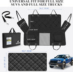 Back Seat Extender for Dogs Truck-Large Space, Dog Pet Seat Cover Back Seat with Blanket, Backseat Dog Hammock for Crew Cab Trucks F150, RAM1500, Sierra, Tundra, Silverado