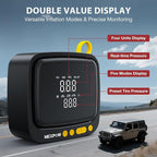 Tire Inflator Portable Air Compressor, 150PSI 12V DC Air Pump with Dual Digital Pressure Gauge & Auto Shut-Off, Air Compressor Portable with LED Light for Car, Motorcycle, Bicycle, Ball, Yellow