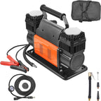 10.6 CFM Heavy Duty Air Compressor, 30s Fast Inflation | Dual-Cylinder Portable Tire Inflator, 12V 150PSI Offroad Air Pump with Adapters for Trucks Car SUV 4 x 4 Vehicle RV
