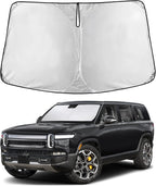 Windshield Sunshade Compatible for Rivian R1S / R1T 2022-2024 2025 2026, Sun Visor for Front Windshield & Window Sun Shade Cover, UV Heat Blocker & Protector, Car Accessories