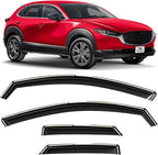 Voron Glass in-Channel Extra Durable Rain Guards for Mazda CX-30 2020-2026, Window Deflectors, Vent Window Visors, 4 Pieces - 201235