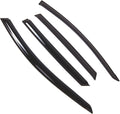 WD2-802 Dark Smoke 4 Pcs Set Window Visor (Outside Mount) Deflector Rain Guard Compatible with 2012-2017 Hyundai Accent Wagon
