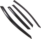 WD2-802 Dark Smoke 4 Pcs Set Window Visor (Outside Mount) Deflector Rain Guard Compatible with 2012-2017 Hyundai Accent Wagon