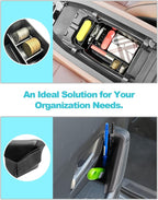 5Pcs for 2023-2026 Mazda CX50 Center Console & Door Handle Organizer | for 2023-2026 Mazda CX-50 Accessories Console Armrest Tray Side Door Trash Container Storage Door Handle Pocket Insert