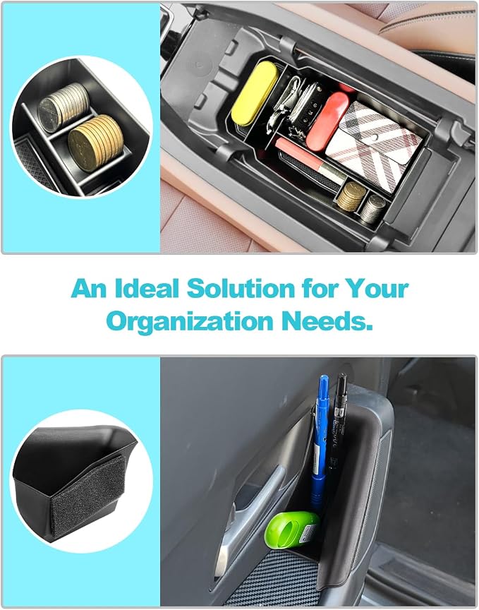 5Pcs for 2023-2026 Mazda CX50 Center Console & Door Handle Organizer | for 2023-2026 Mazda CX-50 Accessories Console Armrest Tray Side Door Trash Container Storage Door Handle Pocket Insert