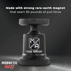 MobNetic Maxx - USA Assembled Magnetic Phone Holder for Car, Magnetic Car Phone Mount, 90-Degree Tilt, 360-Degree Rotation, Aluminum Metal, Compatible with iPhone & Android - Red