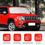 for Jeep Patriot Windshield Sun Shade for Jeep Renegade SUV 2015-2024 2025, Front Foldable Sunshade for 2017 Jeep Patriot SUV Car Sun Visor Cover Blocks UV Rays Keep Your Car Cooler