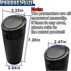 Car Trash Can Bin with Lid, Leakproof Automotive Side Door Garbage Can, Mini Vehicle Cup Holder Trash Bin, Portable Auto Organizers & Storage Accessories for Car, Home, Office (1PC/Black)
