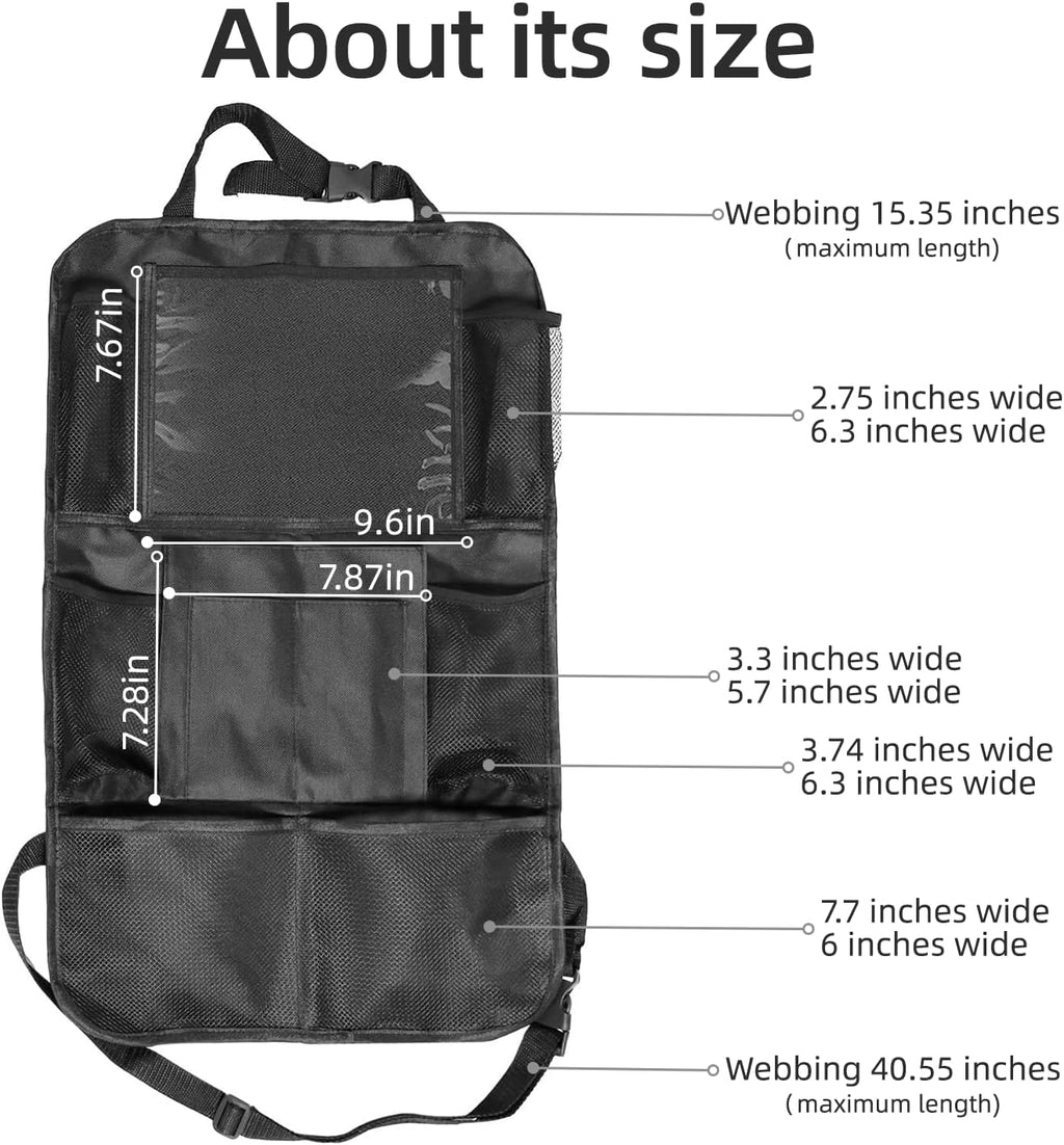 Backseat Car Organizer — Storage Bag with Tablet Holder