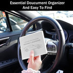 Car Registration & Insurance Card Holder, 2-Pack - White, Waterproof, 4-Compartment, Unisex-Adults Car Organizer