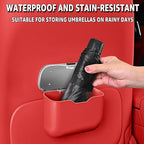 Car Trash Can, Waterproof Multi‑Functional Auto Trash Bin for Door/Console/Seat Back, Universal Vehicle Garbage Can for Car/Truck/SUV Drivers (Red)