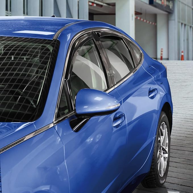 Goodyear Shatterproof in-Channel Window Deflectors for Hyundai Sonata 2020-2026, Rain Guards, Window Visors for Cars, Vent Deflector, Car Accessories, 4 pcs - GY008122