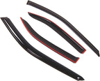 Outside Mount Window Vent Visors Rain Guards Compatible with Mitsubishi Mirage Sedan 1997-2001 | Side Window Wind Deflectors Rain Shields | Smoke Tinted, 4 Pcs Set, DGWV-325