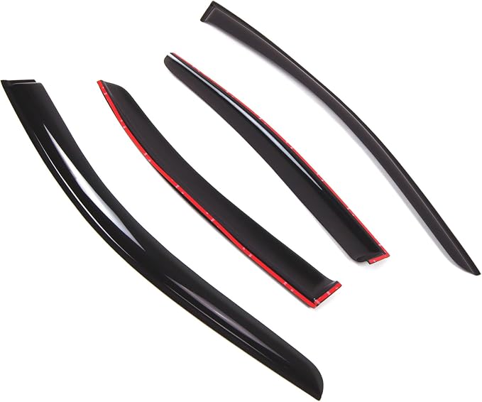 Window Visor Compatible with 2009-2015 Nissan Maxima Sedan, DGWV2-346 Outside Mount Deflector Rain Guard Dark Smoke, 4 Pcs Set