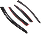 Outside Mount Window Vent Visors Rain Guards Compatible with Nissan Maxima Sedan 2009-2015 | Side Window Wind Deflectors Rain Shields | Black Tinted, 4 Pcs Set, BGWV-346