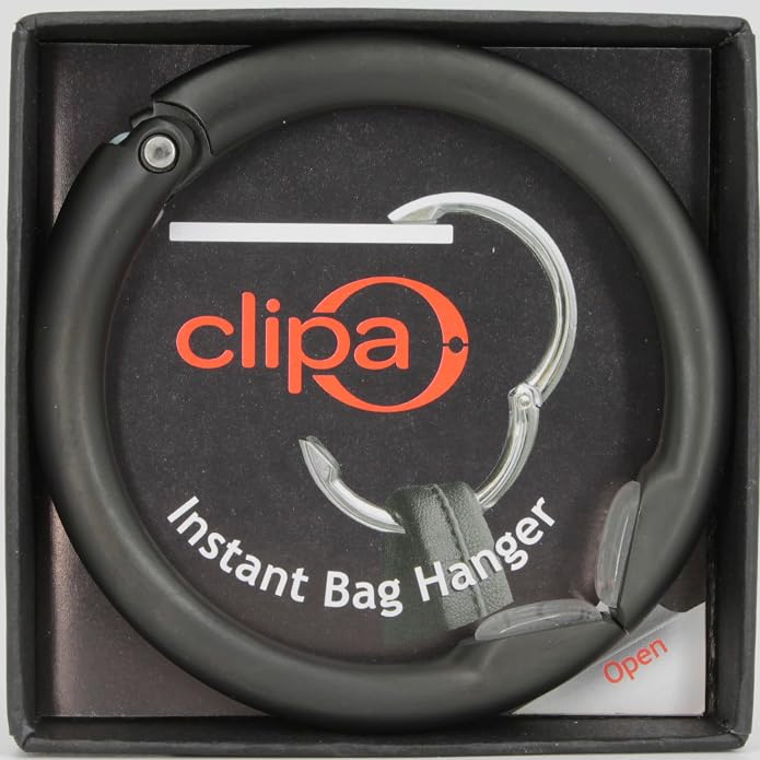 Bag Hanger Collection, The Ring that Opens into a Hook, Auto Closes | Holds 15 kg, Needs only 10mm to Hang a Hand Bag, Easy to Use with One Hand, The Instant Bag Hanger, 3 yr Warranty