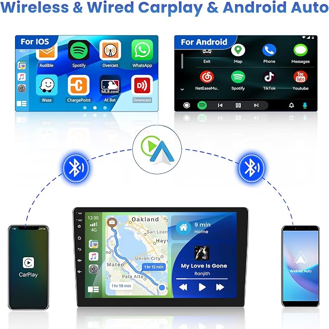 5Ghz WiFi [2G+64G] Android 15 Car Radio for Jeep Cherokee 2013-2018 Car Stereo with Wireless Carplay Android Auto, 10 Inch HD Touchscreen with GPS Bluetooth FM/RDS EQ SWC 26UI Backup Camera MIC