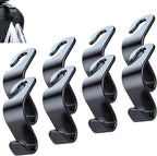 Car Seat Headrest Hook,8 Pack- (Black) | For Organizer Universal for Handbag/Purse/Gym Bag/Hat/Groceries Car Accessories, Car Back Seat Headrest Hook