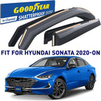 Goodyear Shatterproof in-Channel Window Deflectors for Hyundai Sonata 2020-2026, Rain Guards, Window Visors for Cars, Vent Deflector, Car Accessories, 4 pcs - GY008122