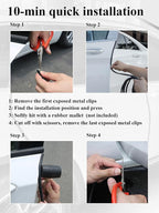 13Ft(4M) Door Edge Guard White Car Door Protector Edge Guards Rubber Auto Door Trim U Shape Build in Metal Sheet No Need Adhesive Easy to Cut Fit for Most Vehicles