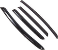 WD2-799B Dark Smoke 4 Pcs Set Window Visor (Outside Mount) Deflector Rain Guard Compatible with 2017-2018 Honda Fit