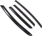 WD2-799B Dark Smoke 4 Pcs Set Window Visor (Outside Mount) Deflector Rain Guard Compatible with 2017-2018 Honda Fit