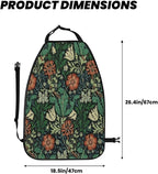 William Morris Compton Vintage Floral Art Car Seat Back Kick Protectors Kick Mats With Storage Pockets For Vehicles To Protect From Dirt Mud Scratches 2 Pack
