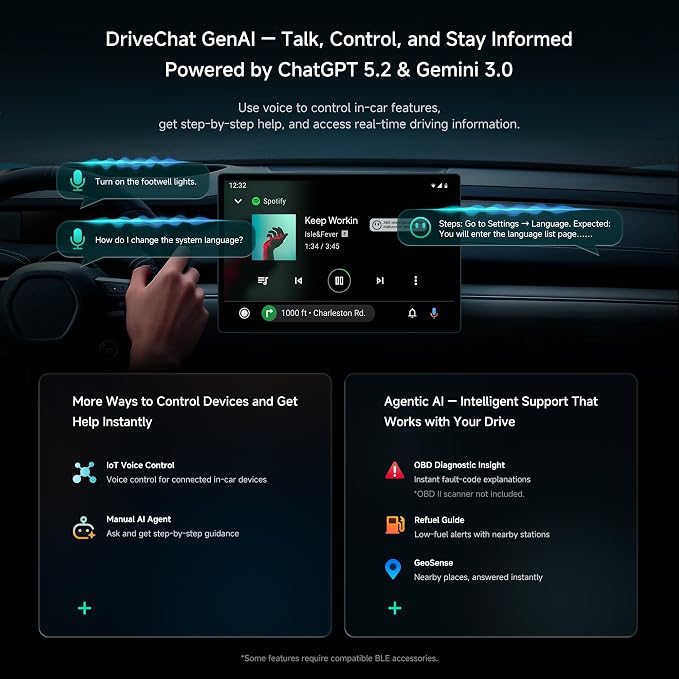 Magic AI Box, Wireless CarPlay Adapter with 4G LTE | GPS | Full Android OS | OBD II, Wireless CarPlay Box Enjoy Video & Music Apps, Navigation, AI Voice, Plug & Play for Factory Wired CarPlay