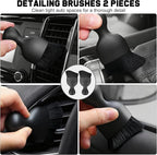 Car Accessories Gift Set for New Drivers, 13PCS Everyday Car Essentials Kit with Registration Insurance Holder, Cup Holder Coasters, Headrest Hooks & Cleaning Brushes for Men & Women