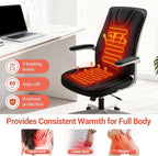 Heated Seat Covers with Fast Heat, Heating Pad for Chairs | Universal Seat Warmer for Home Office and More Use, Comfortable Full Back & Seat Cover with 3 Heating Levels, Winter Gift