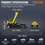 4 Ton Low Profile, Heavy-Duty Steel Racing Floor Jack with Dual Pistons Quick Lift Pump, Lifting Range 3.94"-20.98"